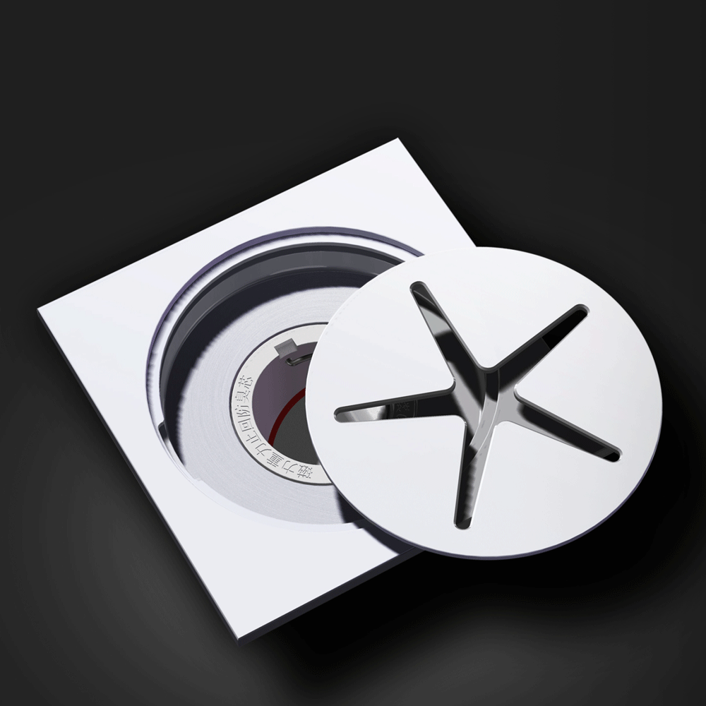 Self-cleaning floor drain