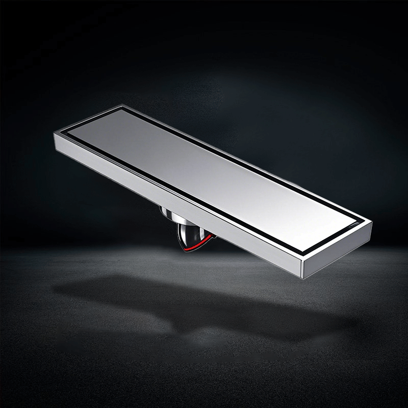 Invisible floor drain for tiles